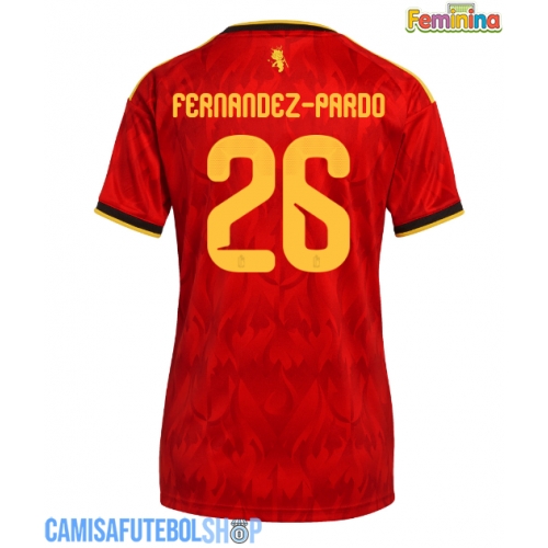 Camisa de time de futebol Bélgica Matias Fernandez-Pardo #26 Replicas 1º Equipamento Feminina Mundo 2026 Manga Curta
